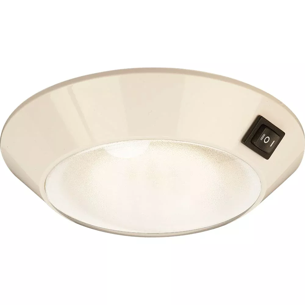 Sea-Dog White Plastic LED Dome Light 4″ Day/Night – Clear/Red Bulb