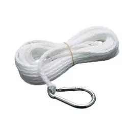 Seachoice Polypropylene Hollow Braid Anchor Line with Snap Hook - White - 3/16" X 100'