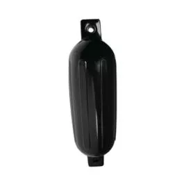 Seachoice Twin Eye Ribbed Fender - Black - 4.5x16