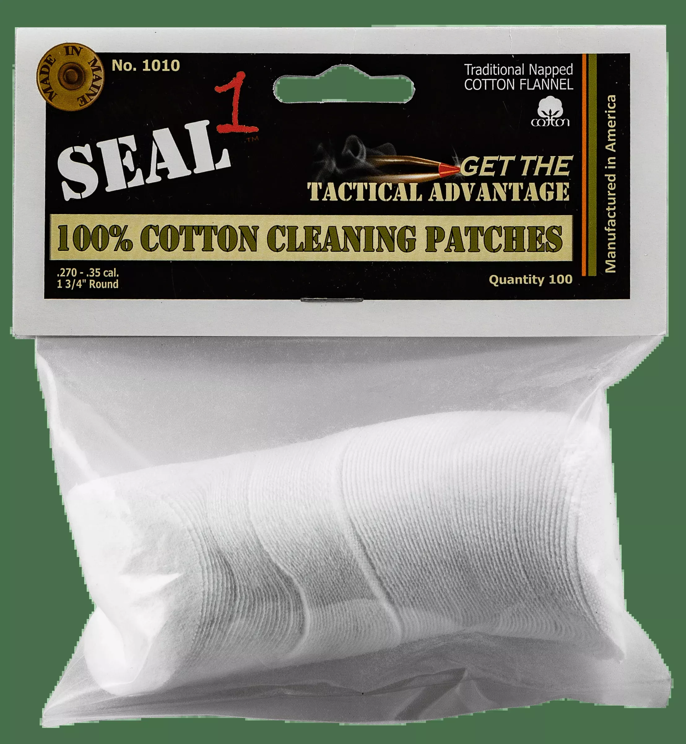 Seal 1 Cleaning Patches, Seal1 1010 .270-.35 Cleaning Patch 100ct