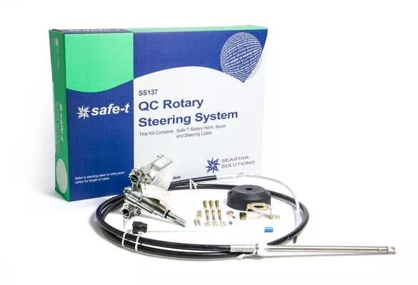 SeaStar Safe-T QC Rotary Steering Kit with 15' Single Steering Cable• SS13715