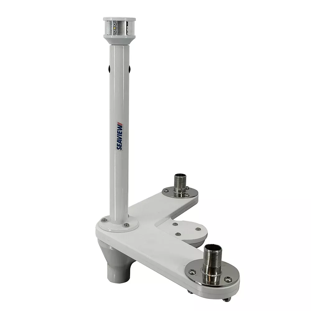 Seaview Triple Mount Adapter w/C5 Certified LED Light 12 PostThreaded 1-14 Thread Bases f/GPS Units