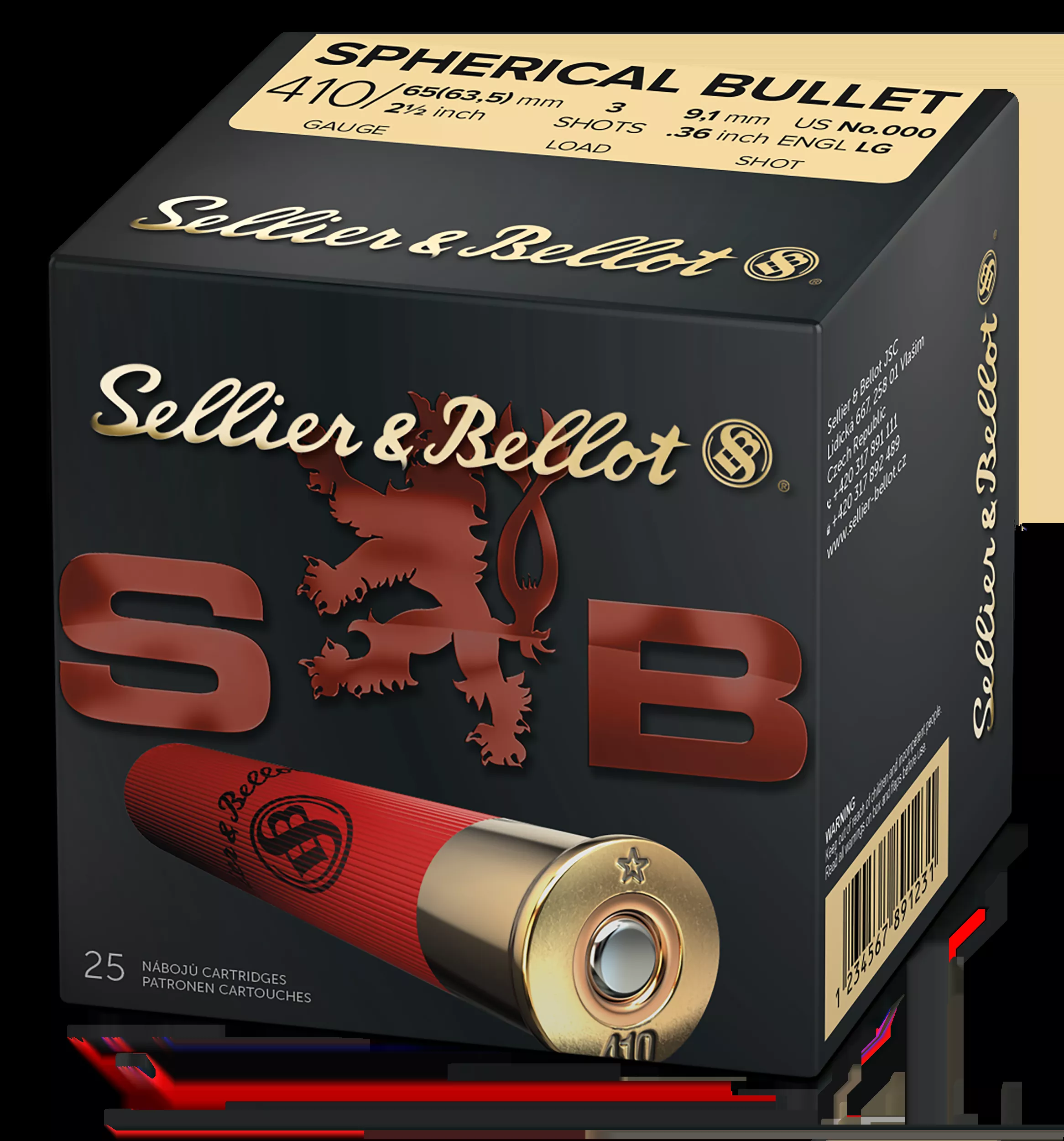 Sellier & Bellot 410ga 2.5" 000Bk 3-Pellet 25rd
