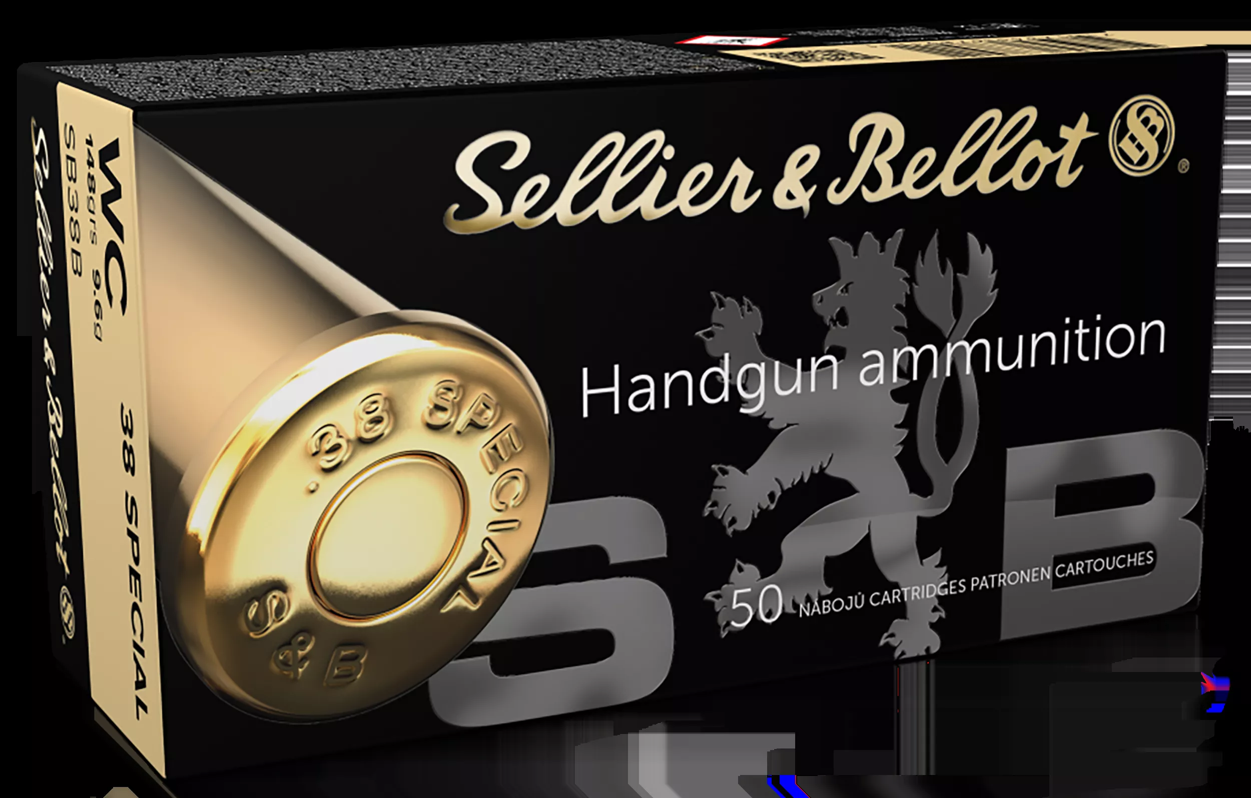 Sellier & Bellot Handgun38 Special 148 gr Wadcutter (WC) 50 Bx/ 24 Cs
