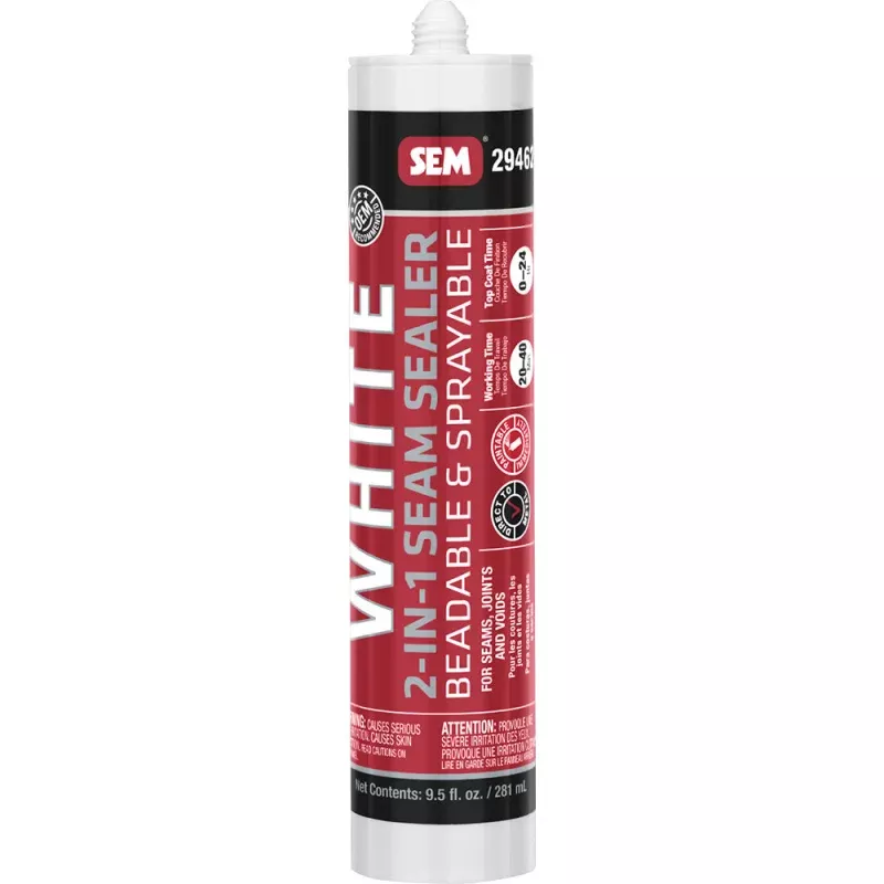SEM 2-IN-1 Seam Sealer – 9.5oz Tube – White