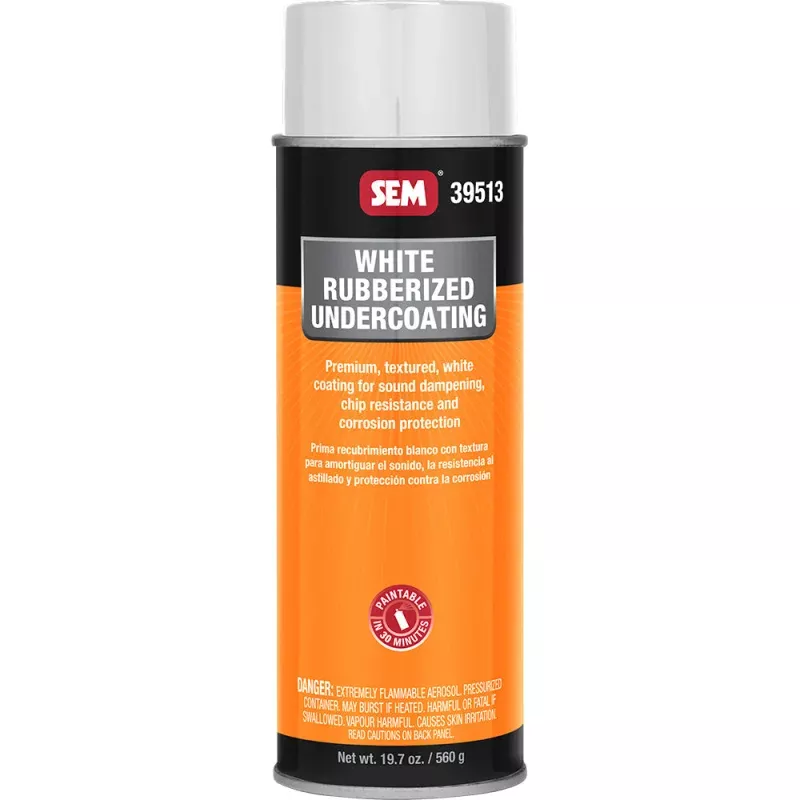 SEM Rubberized Undercoating – 24oz Aerosol Can – White