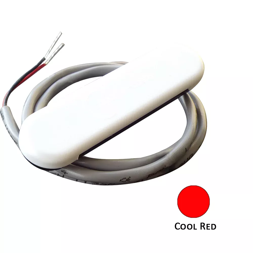 Shadow-Caster Courtesy Light w/2′ Lead Wire – White ABS Cover – Cool Red – 4-Pack [SCM-CL-CR-4PACK]