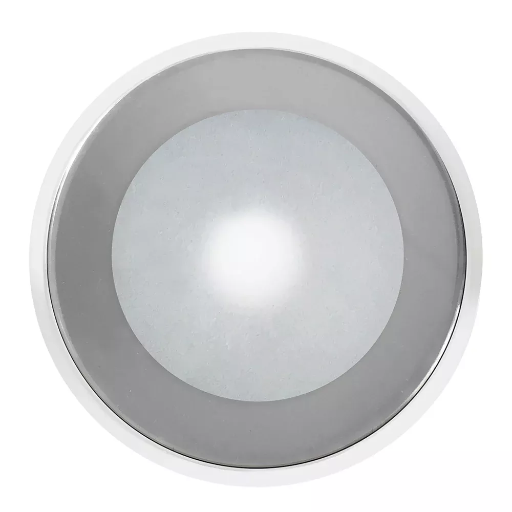Shadow-Caster DLX Series Down Light - White Housing - RGB - Chrome Bezel - SCM-DLX-CC-CHR-WH