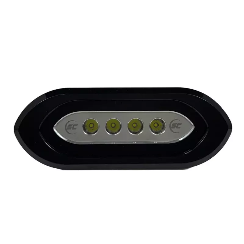 Shadow-Caster Flush Mount Spreader Light – Black Housing – White