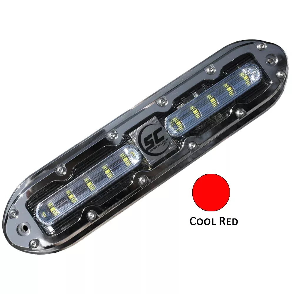 Shadow-Caster SCM-10 LED Underwater Light w/20′ Cable – 316 SS Housing – Cool Red [SCM-10-CR-20]