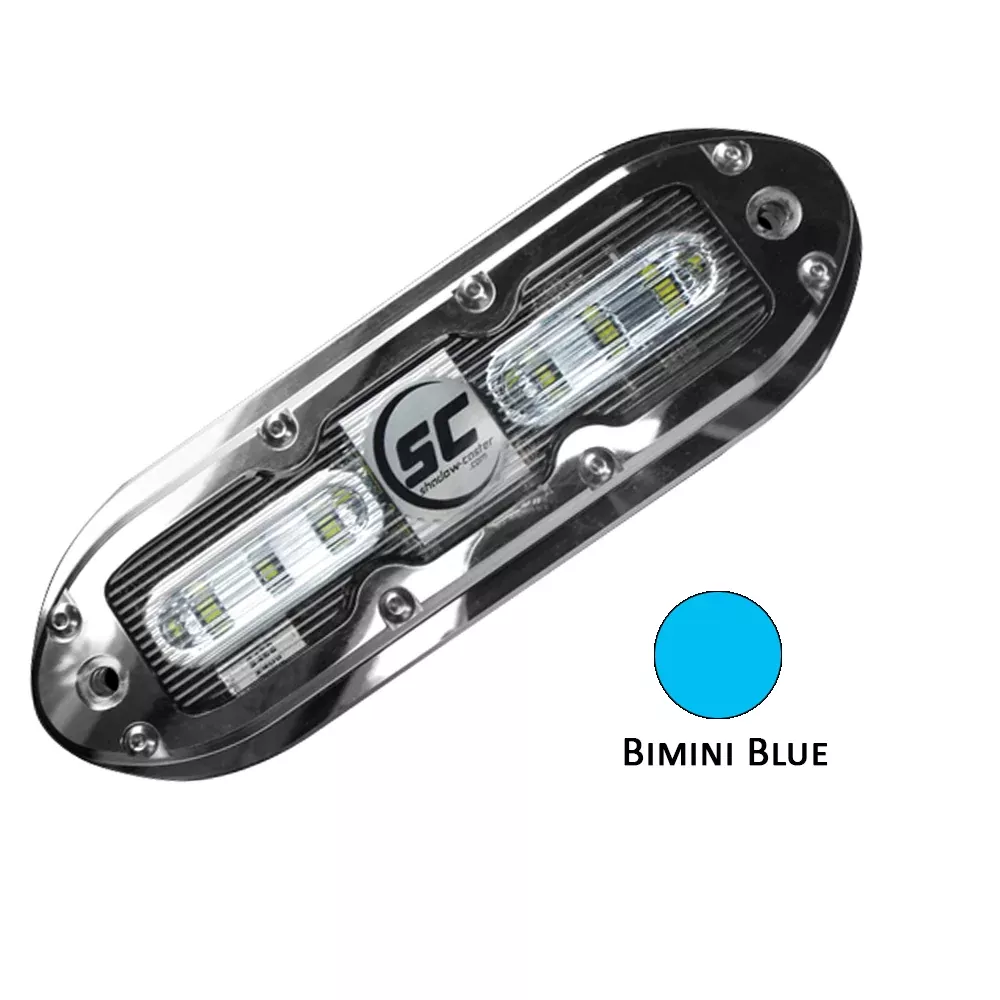 Shadow-Caster SCM-6 LED Underwater Light w/20′ Cable – 316 SS Housing – Bimini Blue [SCM-6-BB-20]