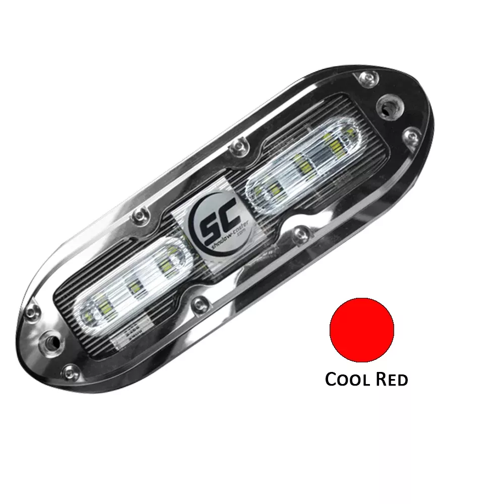 Shadow-Caster SCM-6 LED Underwater Light w/20′ Cable – 316 SS Housing – Cool Red [SCM-6-CR-20]