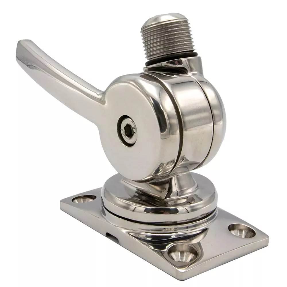 Shakespeare 6187 Sleek & Compact Stainless Steel Rotatable 4-Way Ratchet Mount - 6187