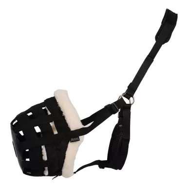 SHIRES Deluxe Comfort Pony Black Grazing Muzzle (495NFBLKPONY)