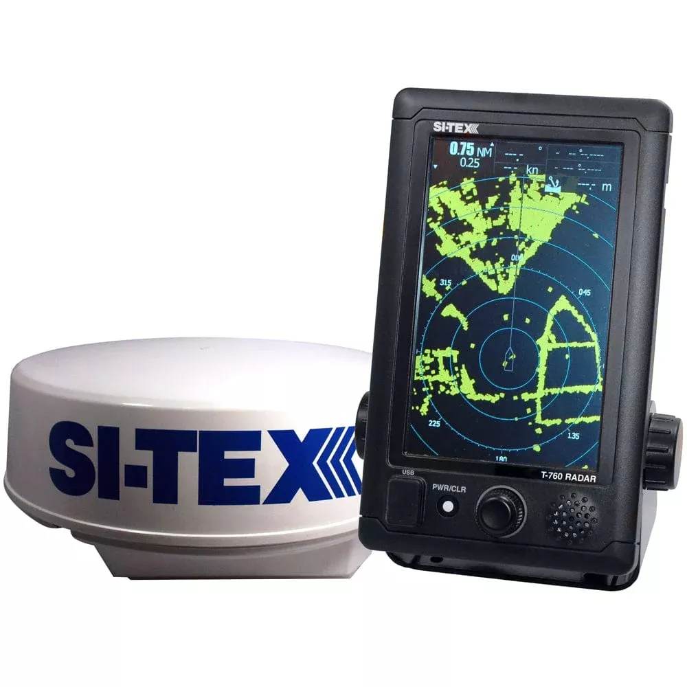 SI-TEX T-760 Compact Color Radar w/4kW 18″ Dome – 7″ Touchscreen