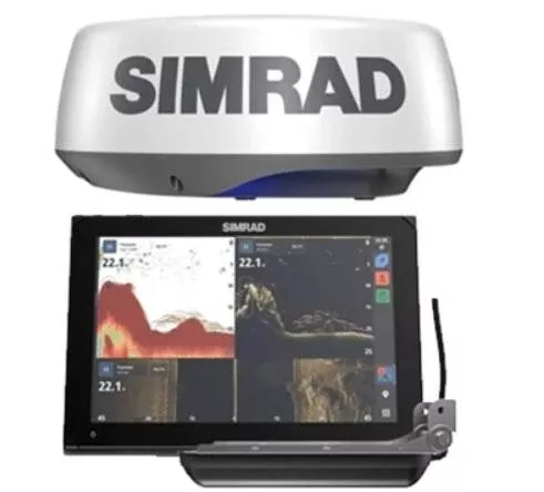 Simrad NSX 12″ Fish Finder/Chartplotter Kit with Active Imaging 3-in-1 Transducer, C-Map Discover X Charts and Halo20+ Radar• 000-15378-001