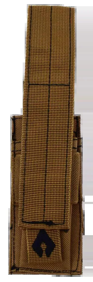 Single MOLLE Pistol Magazine Pouch – Tan