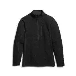 Sitka Men's Snowcrest Half-Zip Fleece Pullover - Sitka Black Heather - M