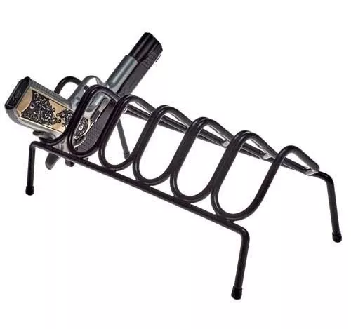 Six Handgun Steel Pistol Rack – Black