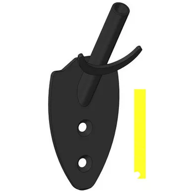 Skull Hooker HS SKH-FWM-BLK FLUSH WALL MOUNT - BLACK