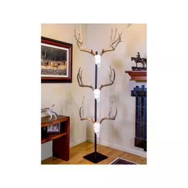 Skull Hooker Trophy Tree Display Steel Black