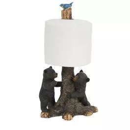 Slifka Bears & Bluebird Toilet Paper Roll Holder