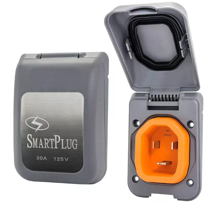 SmartPlug 30 Amp-Non-Metallic Inlet w/ Gray Cover• BM30PG