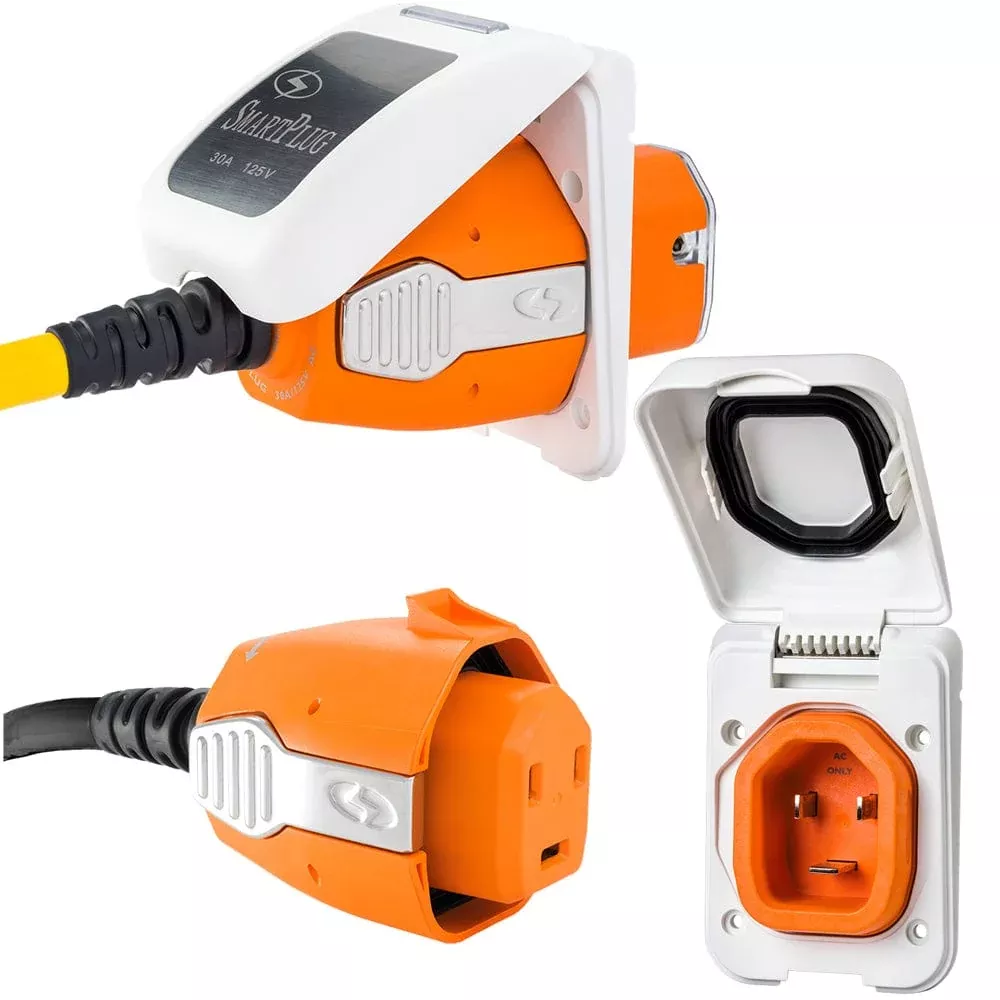 SmartPlug 30 Amp Non Metallic White Inlet & Plug Combo – Boat & RV
