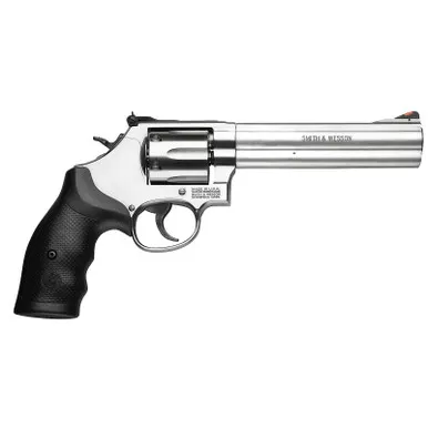 Smith & Wesson M686 Distinguish Combat 357Mag/38 Spec 6" 6rd Adjustable White Outline/Red Ramp SS