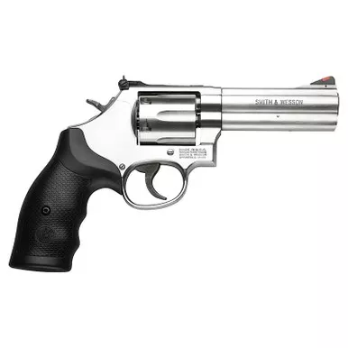 Smith & Wesson M686 Distinguished Combat .357 Mag 4" Barrel SS White Outline/Red Ramp Sights