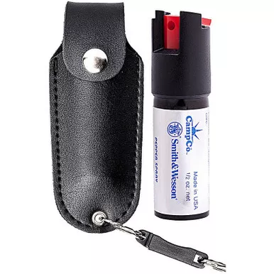 Smith & Wesson SWP-1203 1/2 oz Pepper Spray w/ Leather Holster