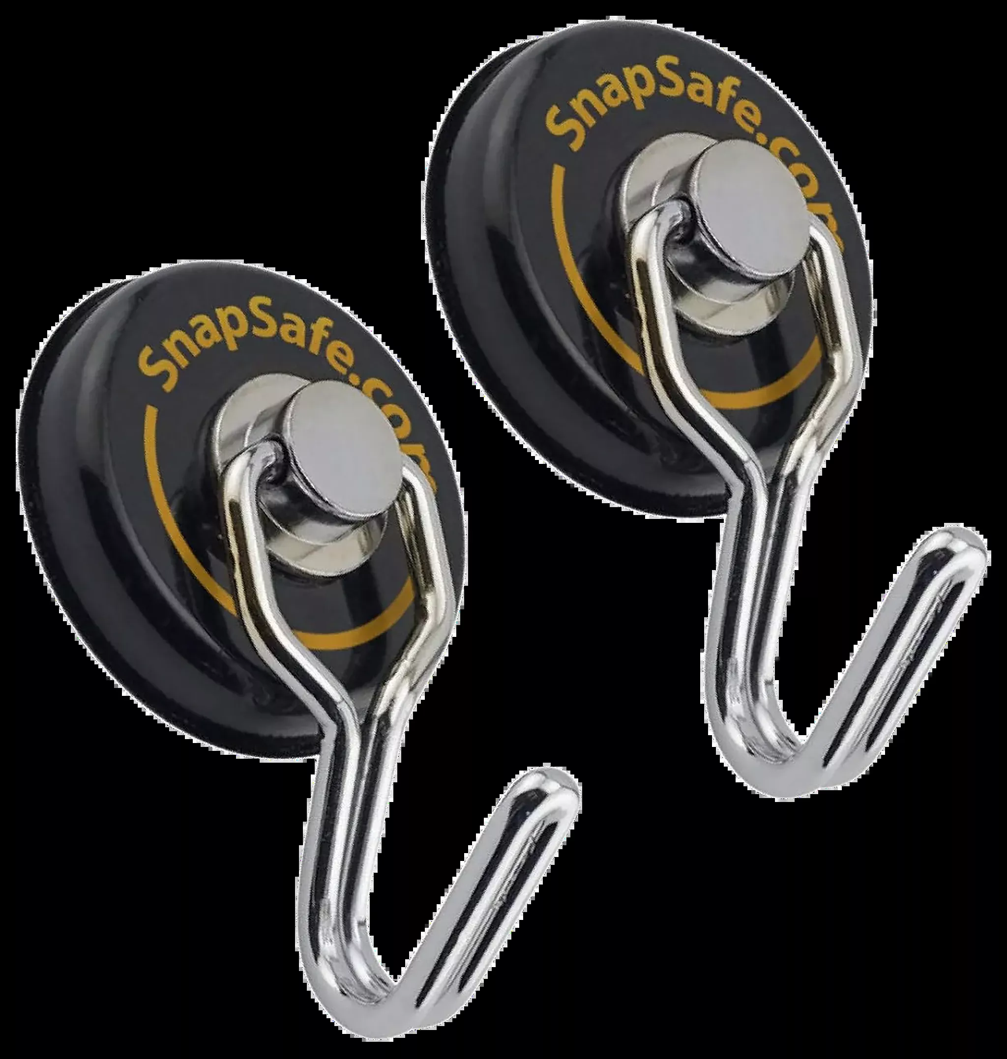 SnapSafe 1 Inch Magnetic Swivel Hooks – 2 Pack