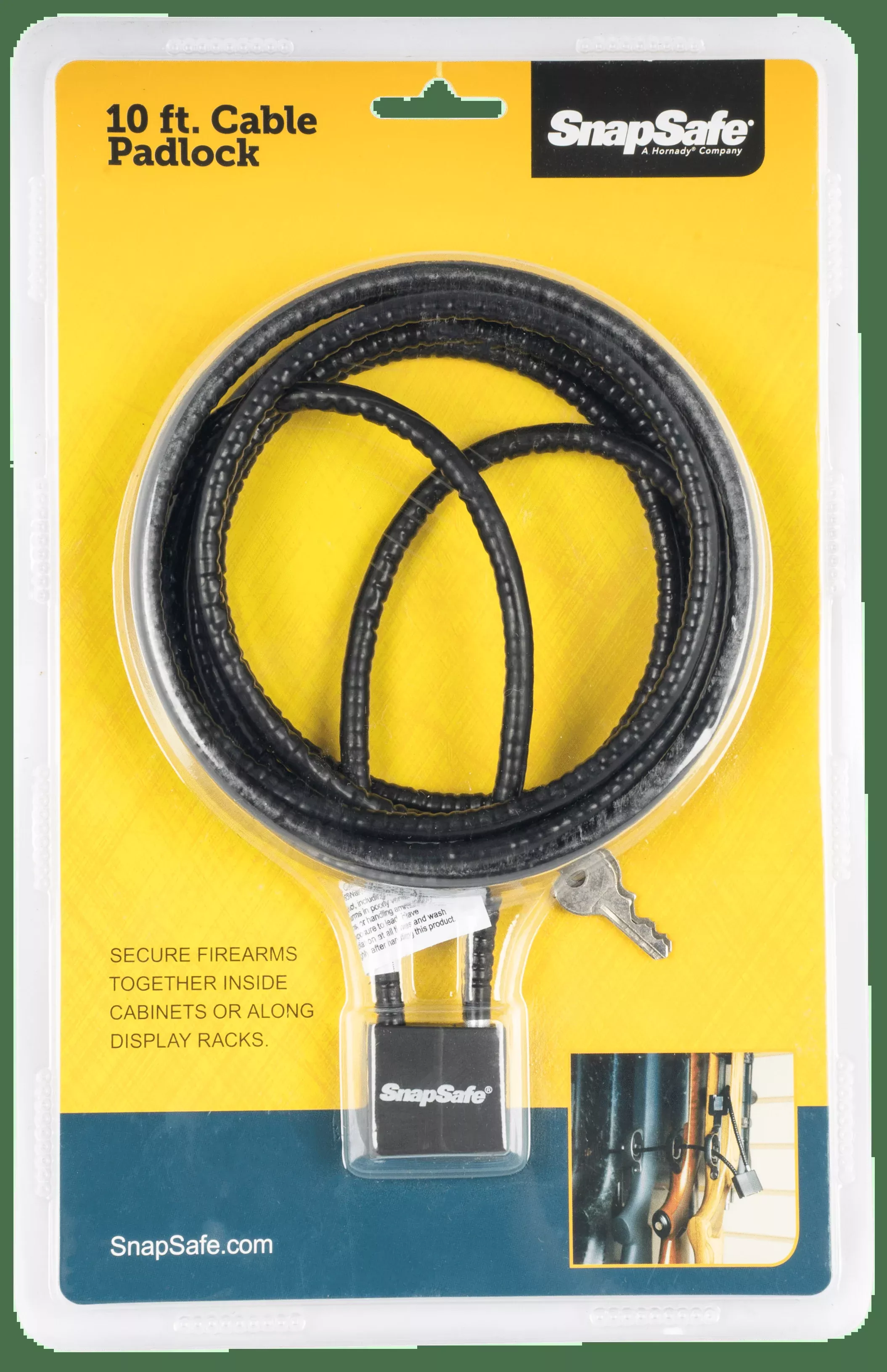 Snapsafe Padlock, Snapsafe 75282 Cable Padlock 10ft