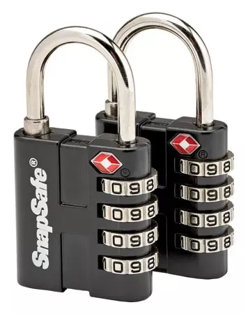 SnapSafe TSA Lock Resettable Open With Combination Metal 2 Per Pkg 76020