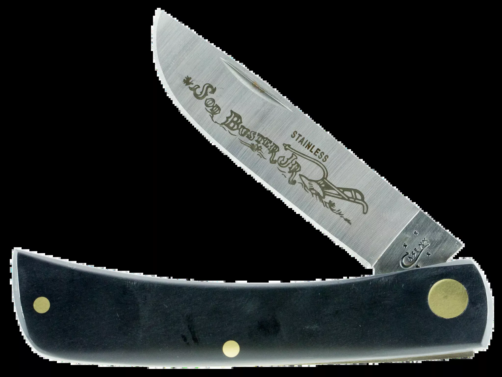 Sod Buster Jr. 2.80″ Skinner Plain Folding Knife – Black
