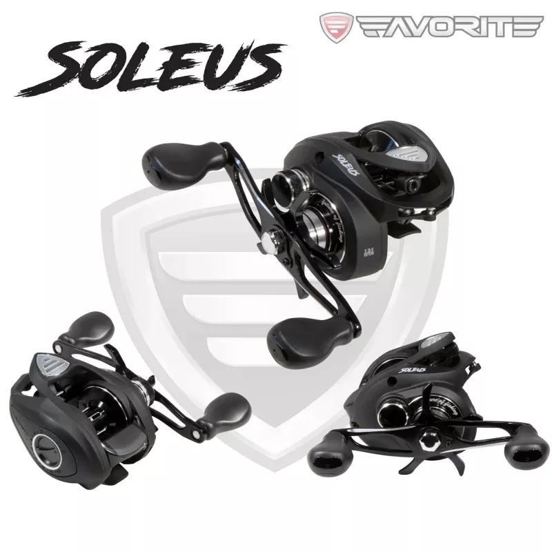 Soleus Casting Reel|Black&Red|6.6:1&7.3:1|Right&Left