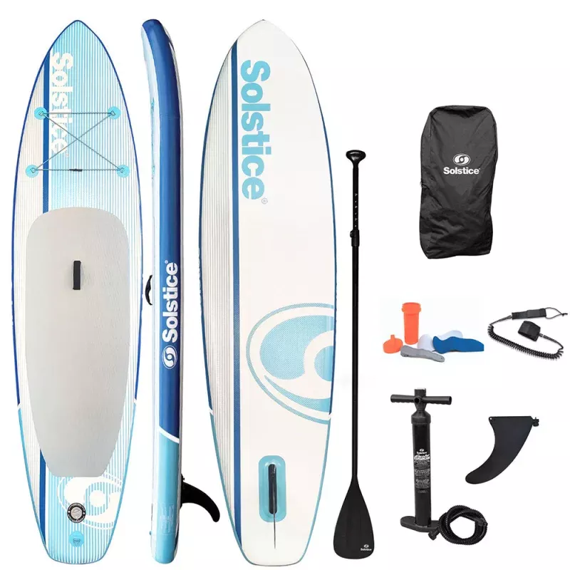 Solstice Watersports 10’6 Cruiser Inflatable Stand-Up Paddleboard Kit – Blue