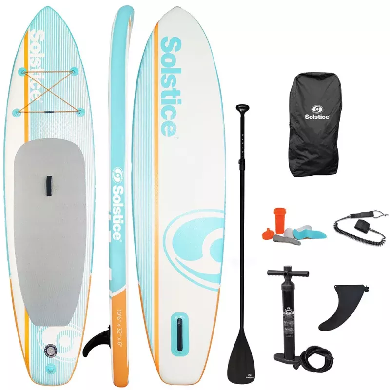 Solstice Watersports 10’6 Cruiser Inflatable Stand-Up Paddleboard Kit – Orange