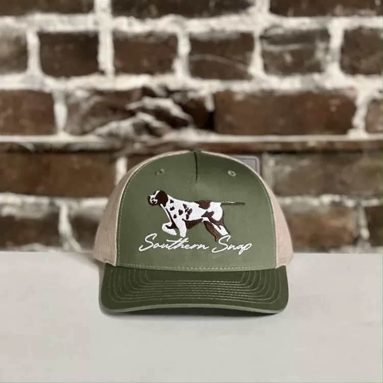 Southern Snap Signature Hunting Pointer Hat – Green/Tan