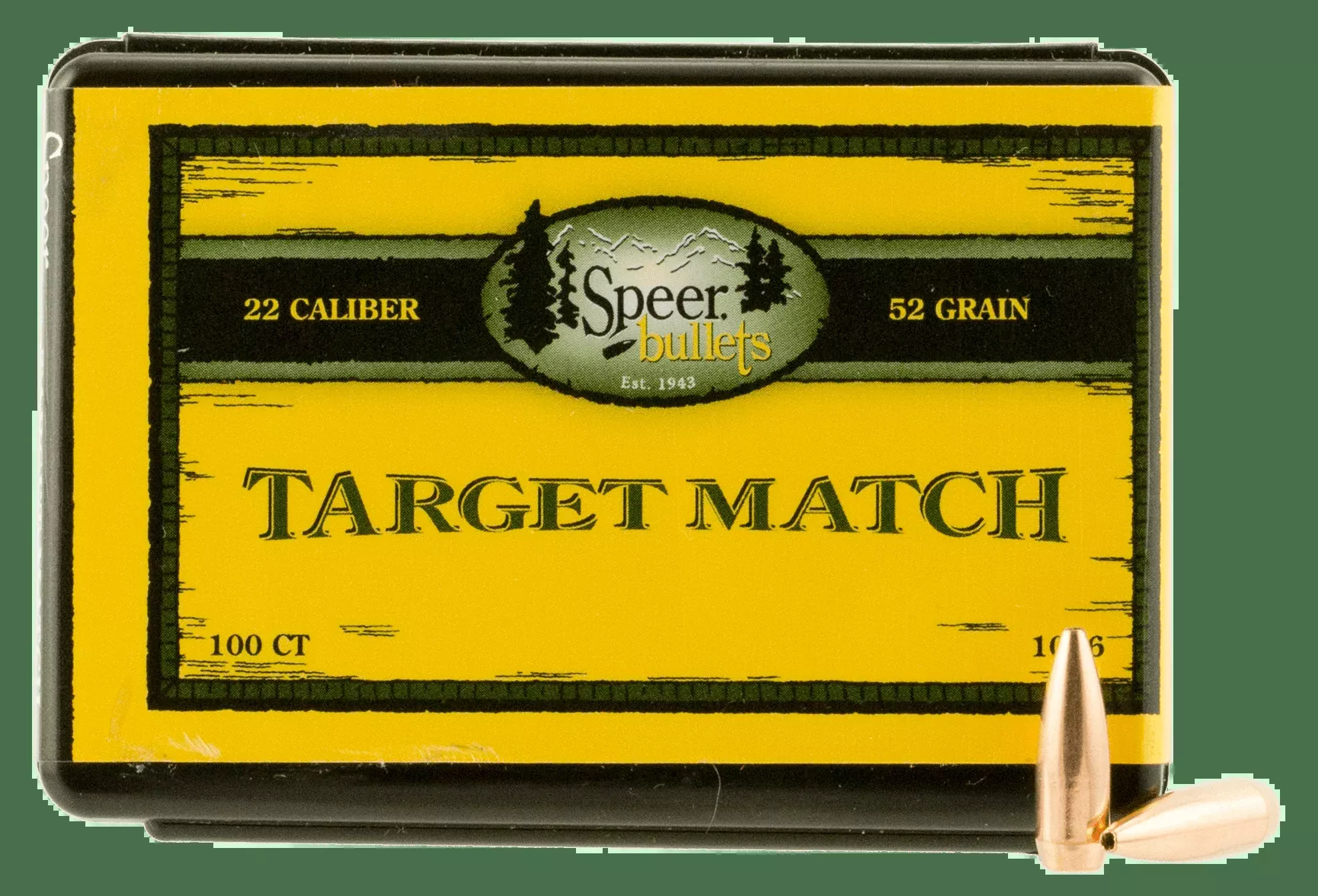 Speer Bullets Rifle Plinking, Speer 1036Bull .22452 Hpbtmatch 100