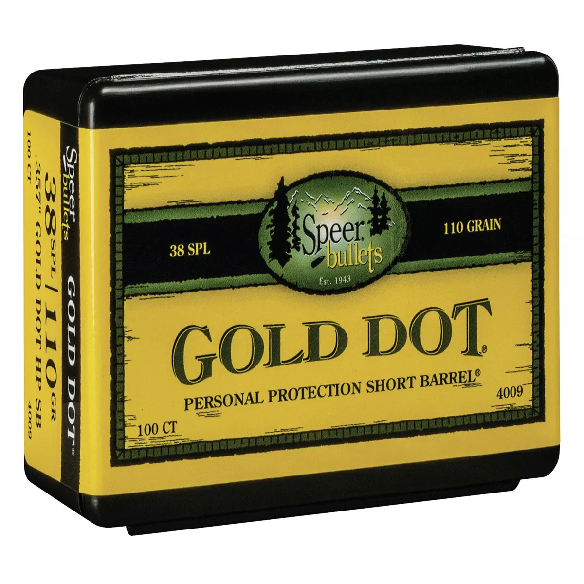 Speer Gold Dot 38 Cal 110 Gr HP 100/Box