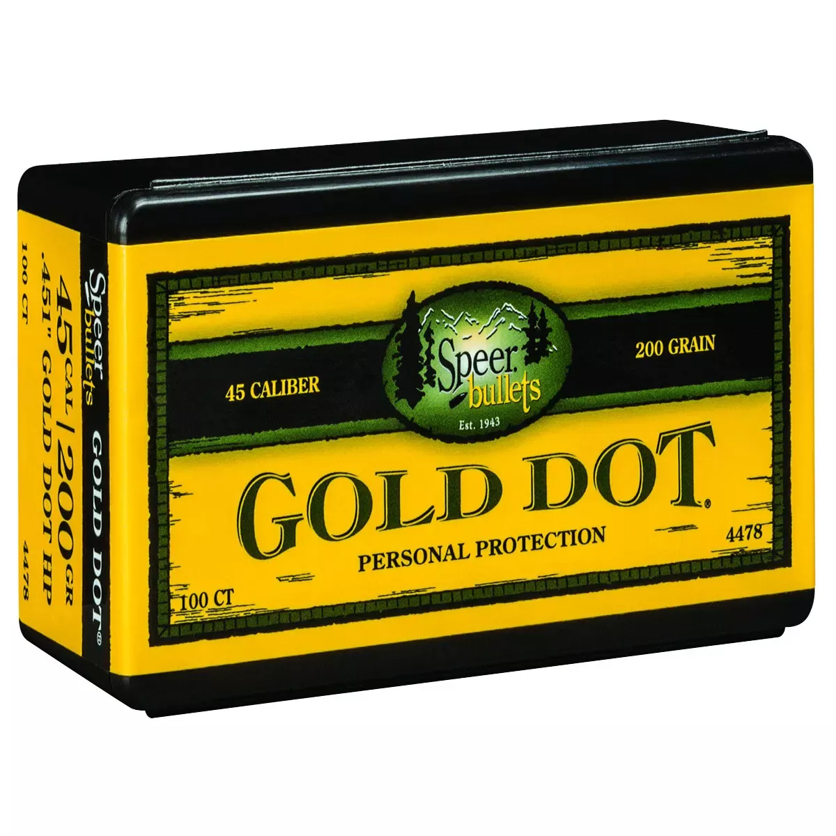Speer Gold Dot Personal Protection 45 Cal 200 Gr HP 100/Box