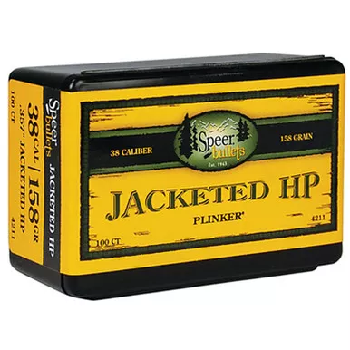 Speer Plinker Handgun Uni-Cor Bullets .357 Diameter 158 Grain Total Metal, 4207