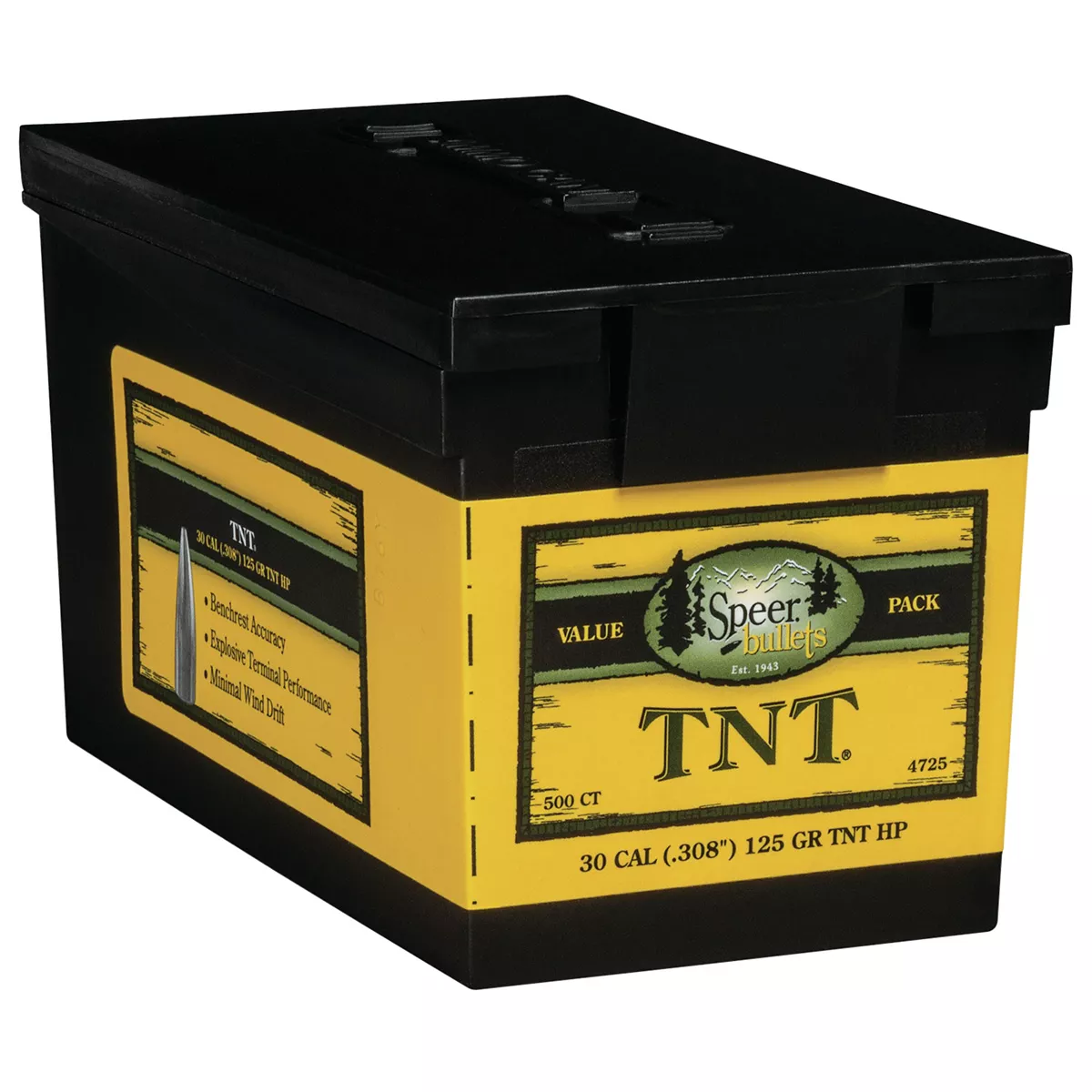 Speer TNT30 Cal 125 Gr JHP 500/Box