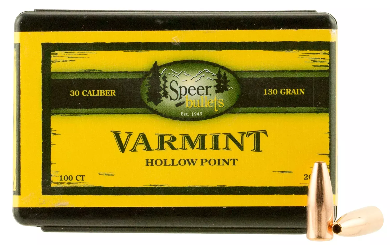 Speer Varmint30 Cal .308 130 gr Jacketed Hollow Point (JHP) 100 Per Box