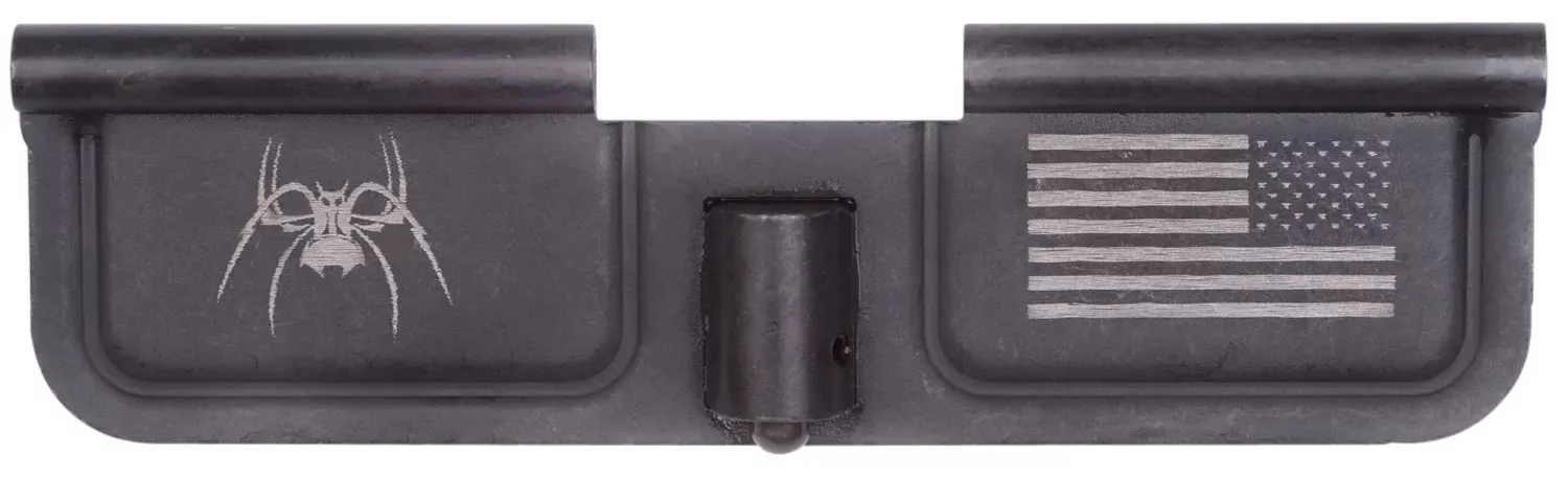 Spikes Ejection Port Door Spider and Flag AR-15 Black Phosphate Steel