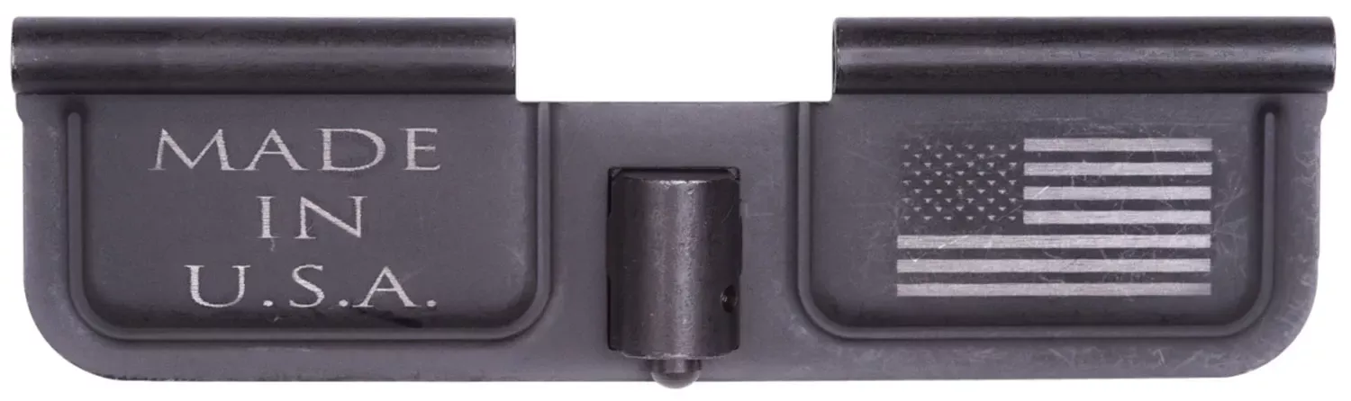 Spikes Ejection Port Door USA/Flag AR-15 Black Phosphate Steel