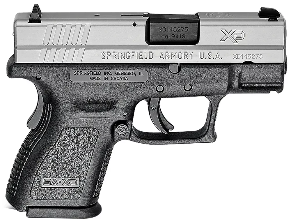 Springfield Armory XD Sub-Compact *CA Compliant 9mm Luger Caliber 3″ Barrel, 10+1, Black Finish