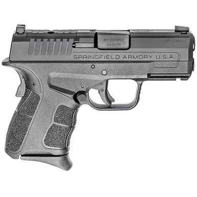 Springfield XDS-Mod.2 OSP (Optical Sight Pistol), Semi-automatic, Striker Fired, Sub-Compact, 9mm, 3.3" Barrel, Black Color, Polymer Frame, Optics Ready, 3 Dot Sights, 9Rd, 2 Magazines, 1-7Rd, 1-9Rd