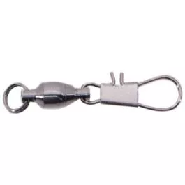 Spro Ball Bearing Swivel, Split Ring with Interlock Snaps - Black Nickel - 1 - 5 Pack